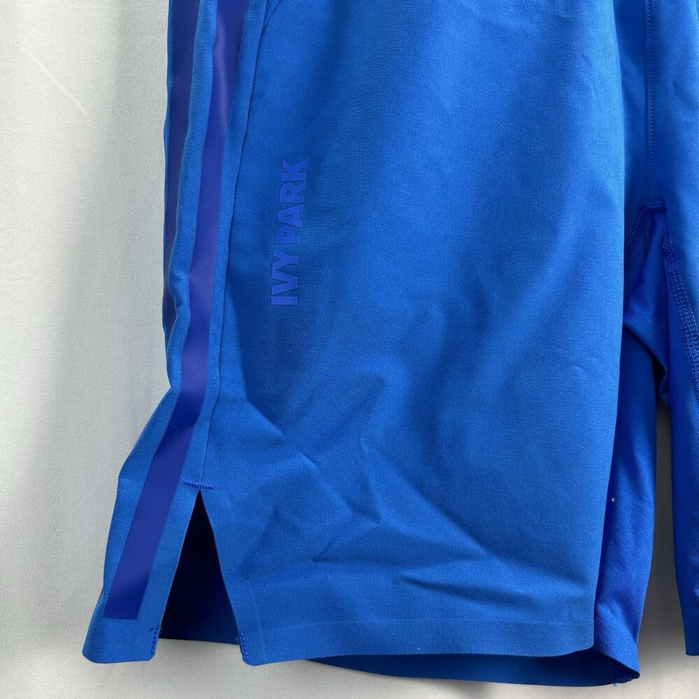 Adidas x Ivy Park IVP Kids Boys Girls Medium Shorts Glory Blue Athletic HD3149 - Picture 2 of 6